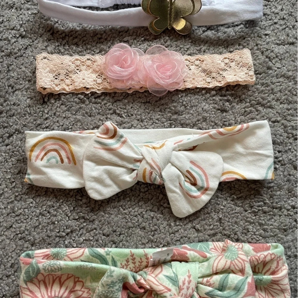 Set Of 4 Pastel Infant Toddler Girls Headbands